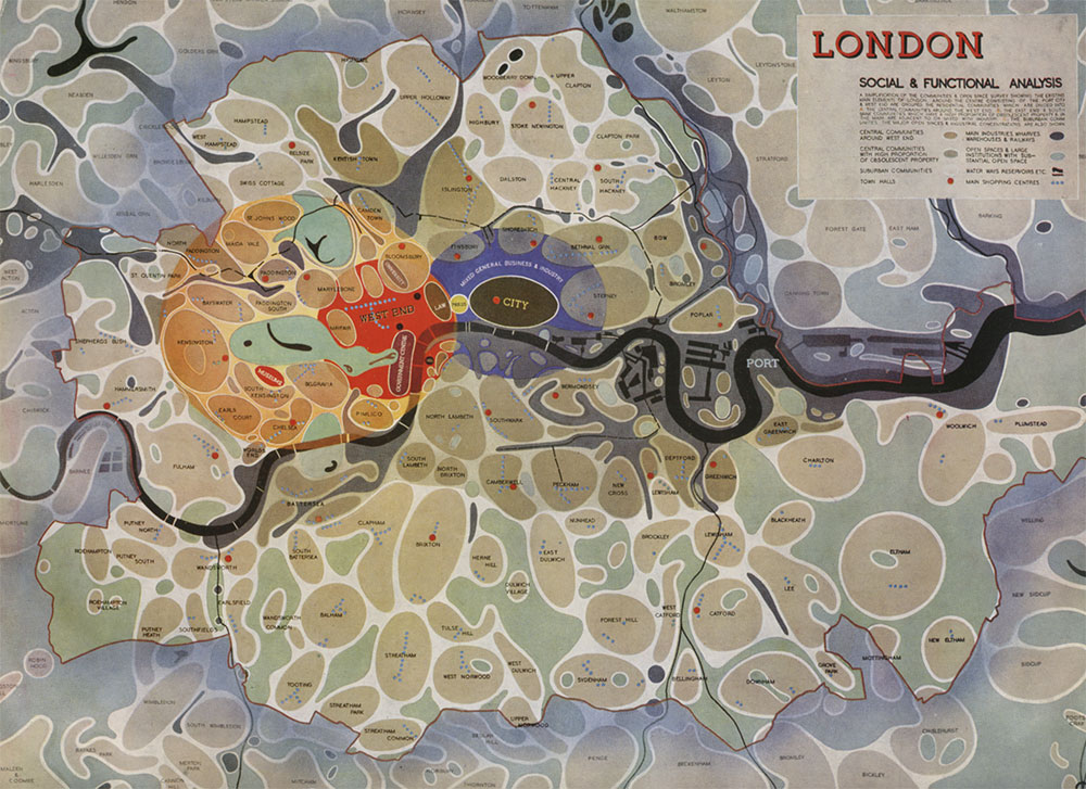 London's villages as per Abercrombie Plan